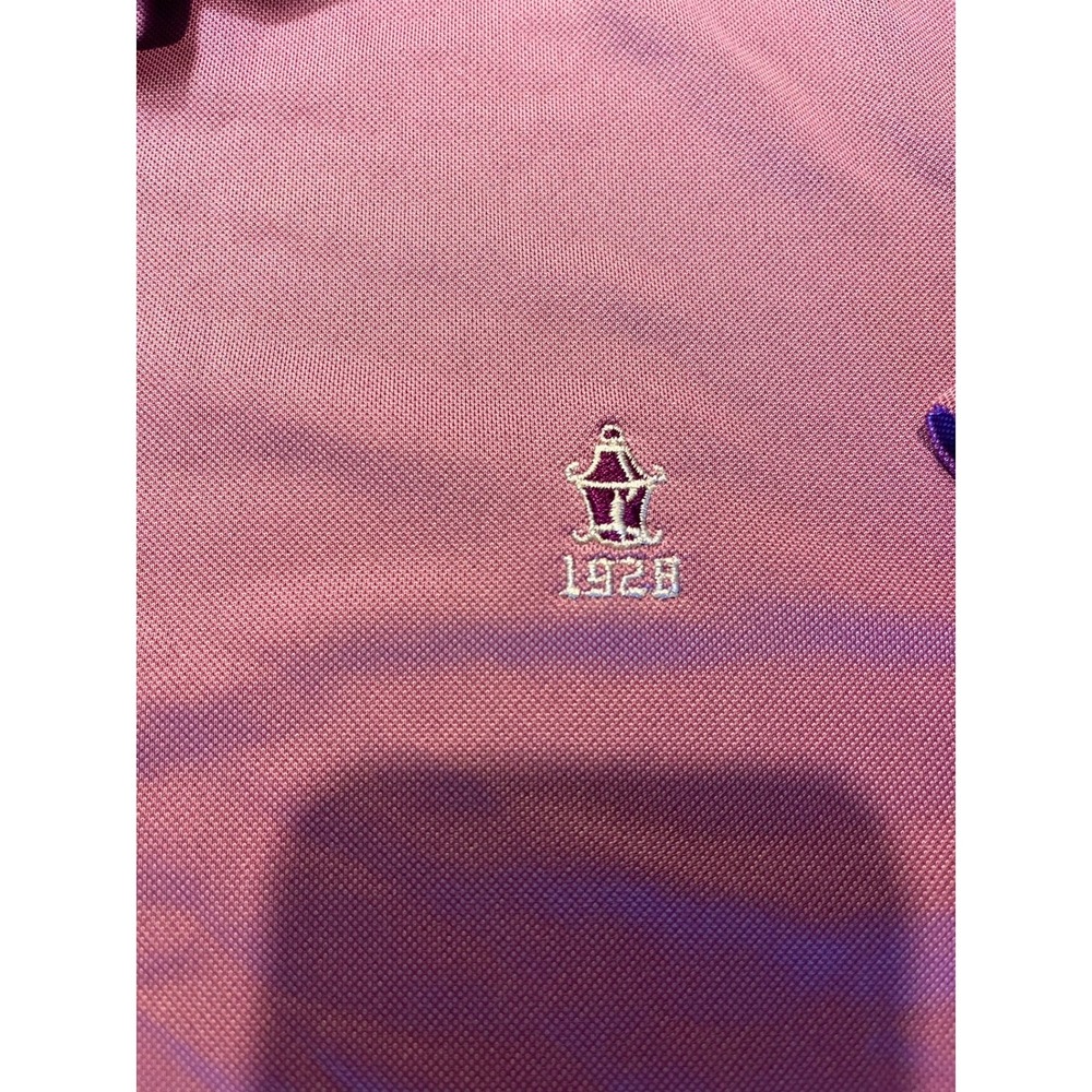 FootJoy FJ Golf Polo‎ Shirt Mens Medium Pink Performance DryJoy 1928 Embroidered - Picture 4 of 5